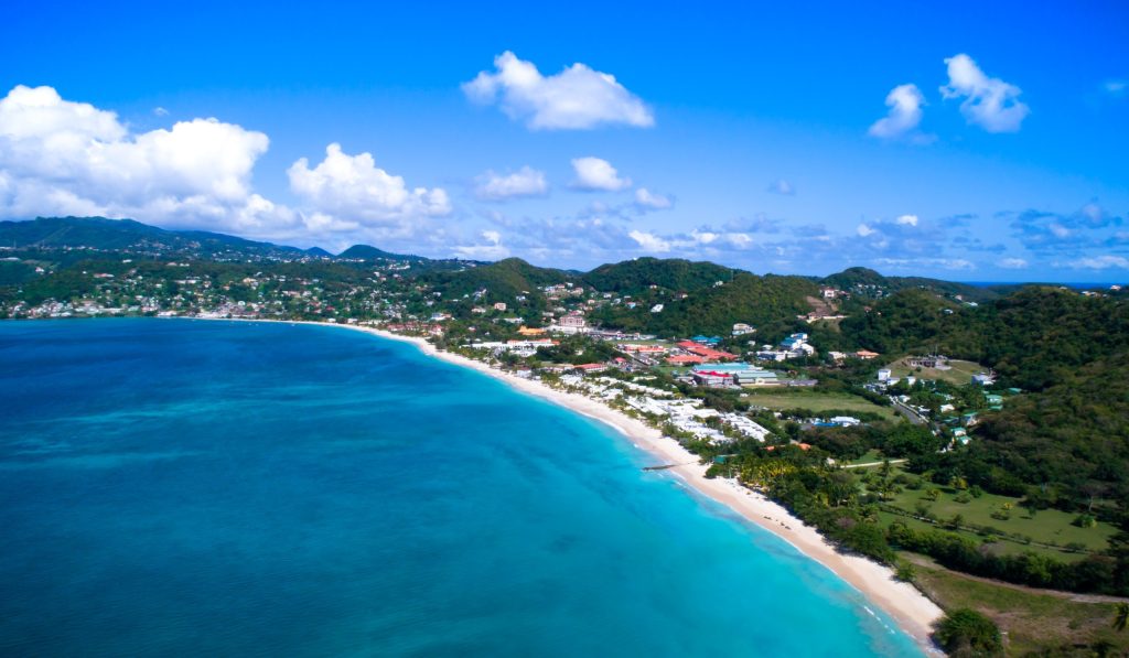 Grand Anse Beach In St Georges Grenada West Indies